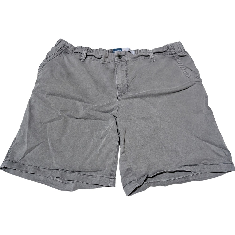 Old Navy Shorts Womens XL Grey Everyday Chino Elastic Waist Cotton Blend Casual